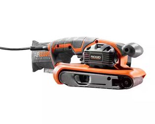 RIDGID 6.5 Amp Corded 3 in.W x 18 in.L Heavy-Duty Variable Speed Belt Sander with AIRGUARD Technology