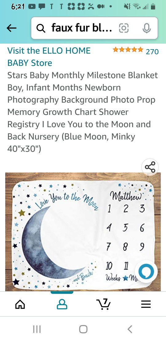 Unopened I Love You To The Moon And Back Milestone Blanket And Photo Backdrop