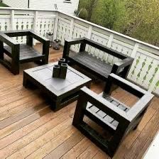 Handmade Black Outdoor Patio Bench you customize it