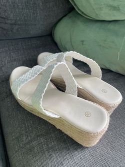 MOVING SALE!!! White wedge heels