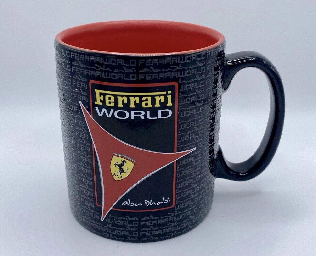 Ferrari World Abu Dhabi Coffee Mug Black Red Souvenir Cup
