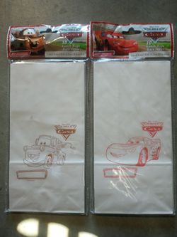 Pixar Cars Kids COLOR LUNCH BAGS Favors Party