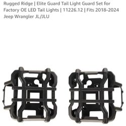 Rugged Ridge Elite Tail Light Guard Set fits Factory OE LED Lights for Jeep Wrangler JL/JLU