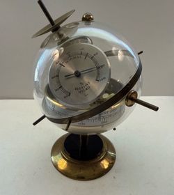 Vintage Sputnik Weather Station Barometer Hygrometer Thermometer Western Germany