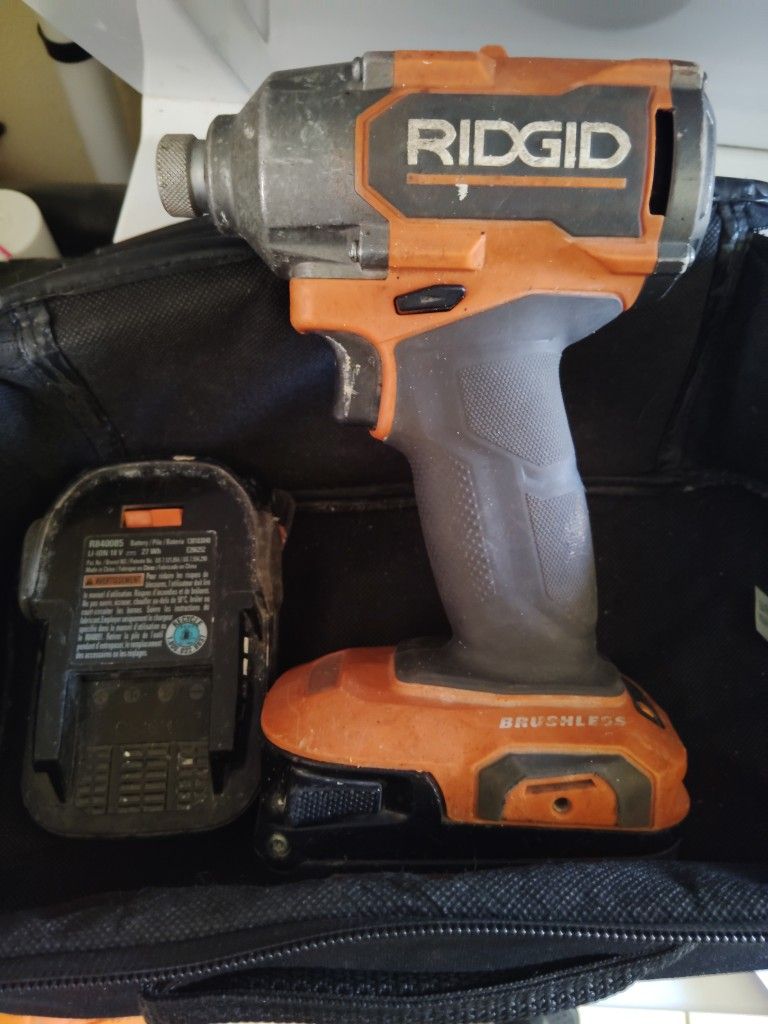 Ridgid Drill And Extra Battery