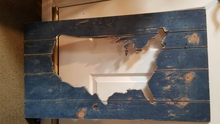 36" X 20" Wood Twelve Timbers USA Art