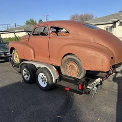 Chevy Fleetline Fastback And Trailer 