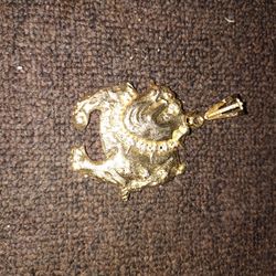 GOLD PLATED PENDANT "" COOL 😎 BULLDOG "" 