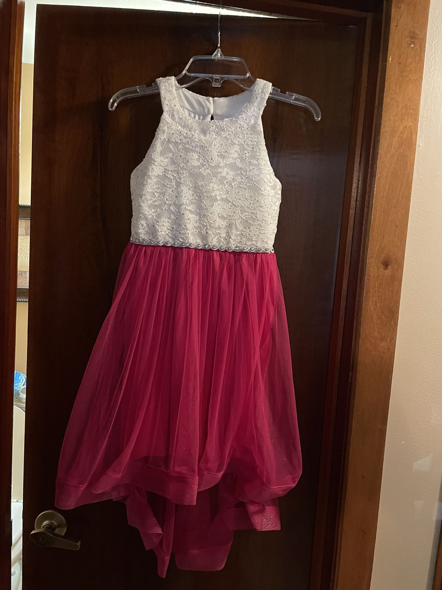 Glitter Dot Jewel Waist Holiday Party Dress Size 7 By Speechless