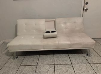 white futon