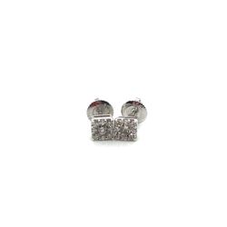 10kt White Gold Diamond Earrings Square Cluster .25ctw 152254 2
