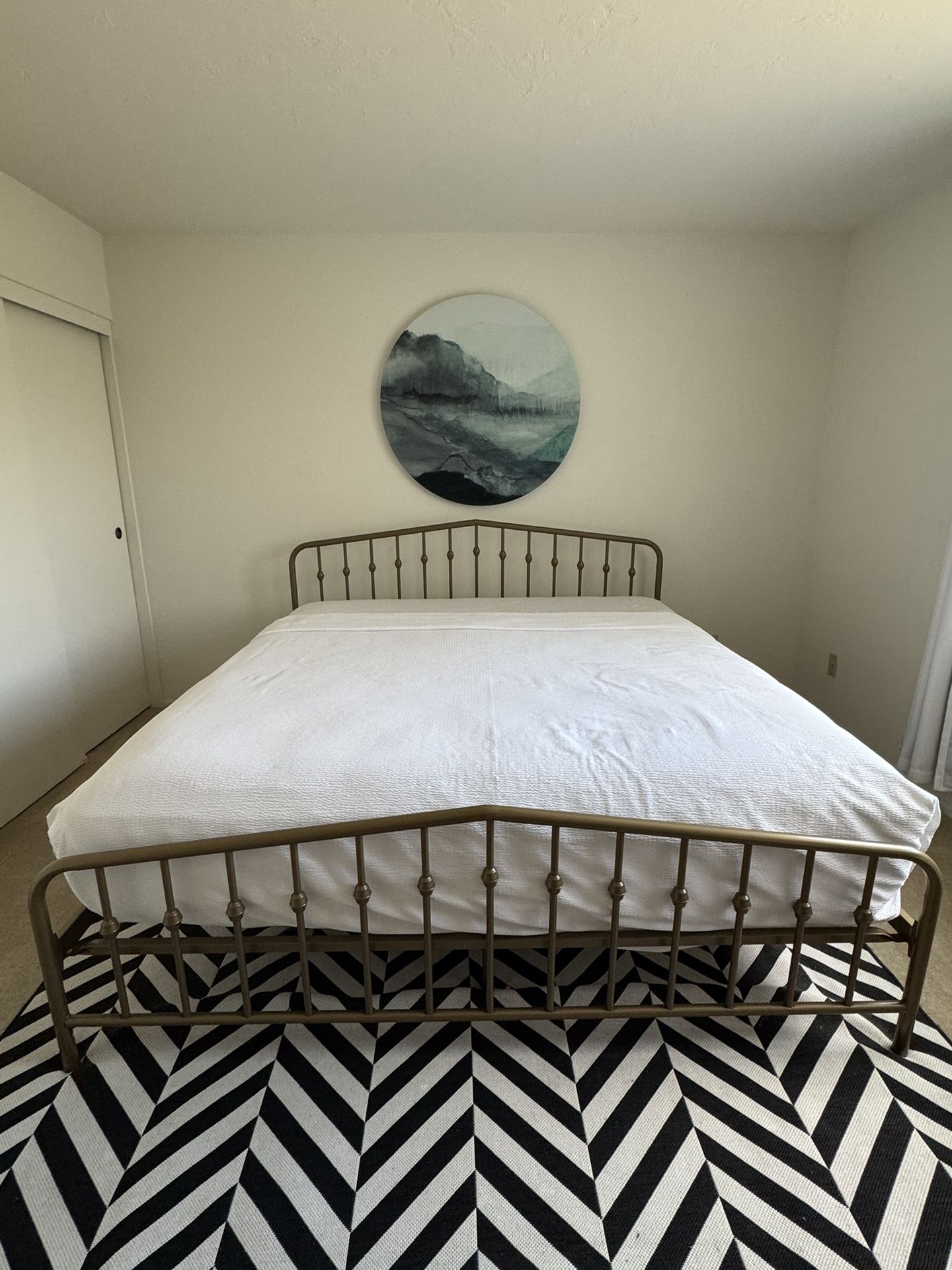 Modern Gold King Size Metal Bed Frame