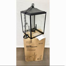 4-Light Matte Black Outdoor Chandelier