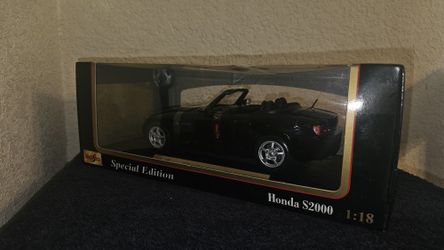 Honda S2000 Berlina Black Maisto Diecast 1:18 Model Car - Still