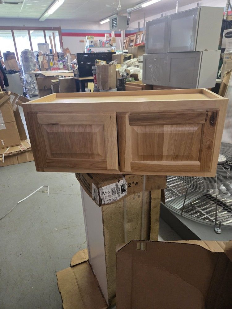 30 in. W x 12 in. D x 12 in. H Wall Bridge Kitchen Cabinet in Natural Hickory