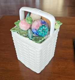 Vintage 1983 Fitz And Floyd Ceramic "Kitchen Harvest " Canister/Cookie Jar