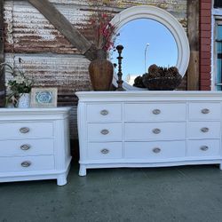 Long Dresser With Nighstand