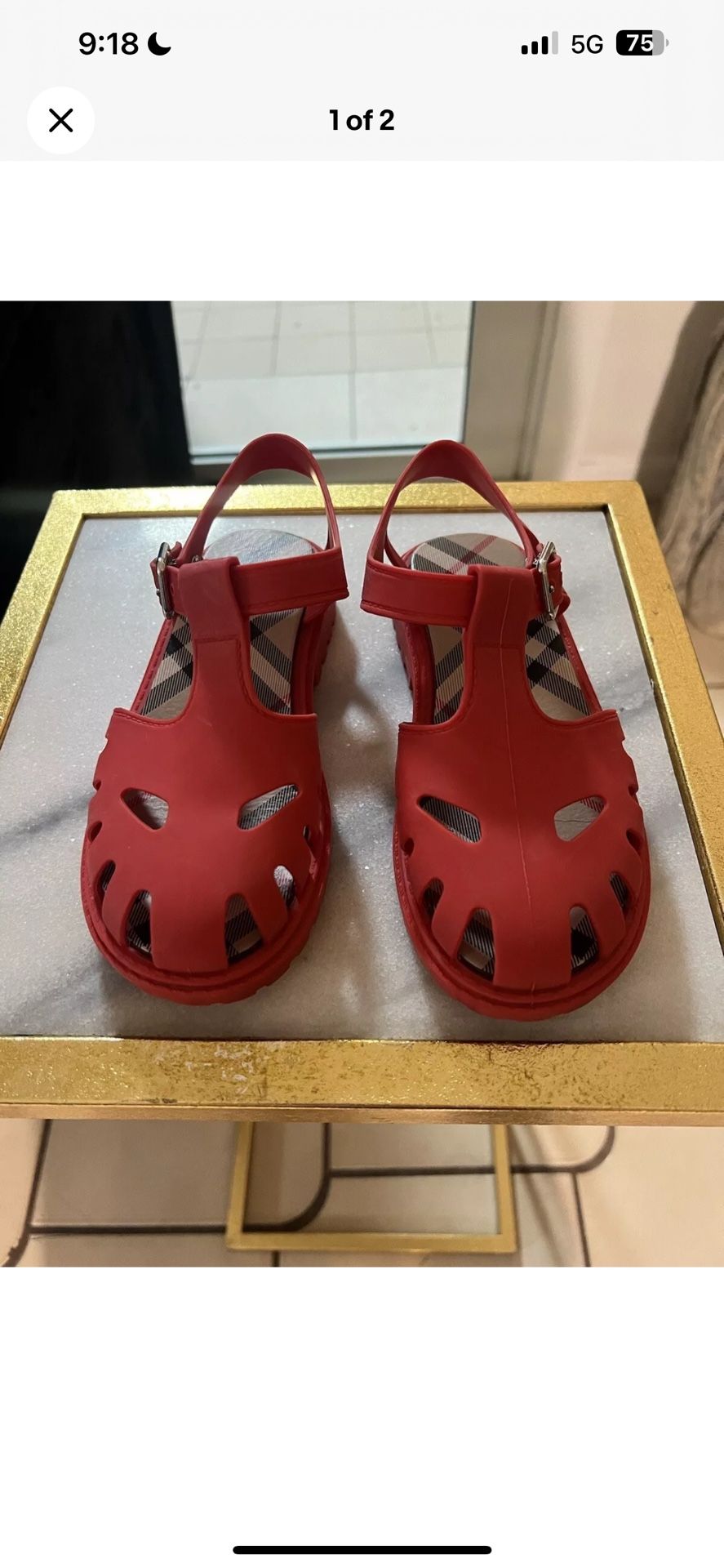 Blue Burberry shoes for kids size 33