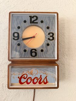 Coors beer light clock
