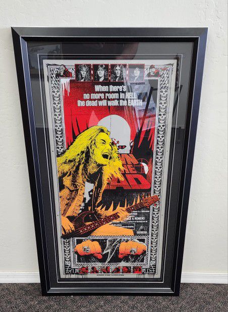 Cliff Burton Dawn Of The Dead,  Blunt Graffix Large Concert Poster Signed And Numbered 3 of 3