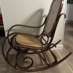 Vintage Bentwood Cane Rocking W