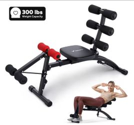 MERACH Ab Machine, Stomach Workout Equipment with Adjustable Length, Abdominal Workout Bench with Ergonomic Design