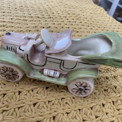  Vintage Ceramic Car Planter Marked On Bottom 