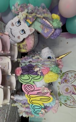 Unicorn Pinata And Number 6