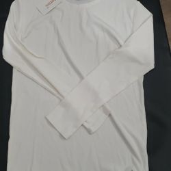 White Girls Ribbed Shirt Size 16