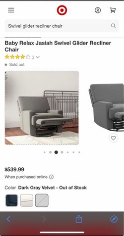 Baby Relax Jasiah Swivel Glider Recliner Chair