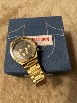 True Religion Gold-Tone Chronograph Watch