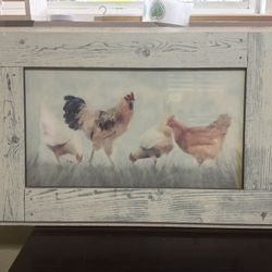 Bruce Hamilton Dorn 26 X 18 Chicken Scratch 2 Rustic Framed Art Print 