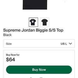 Supreme / Jordan Brand Collaboration Biggie Smalls T-Shirt 