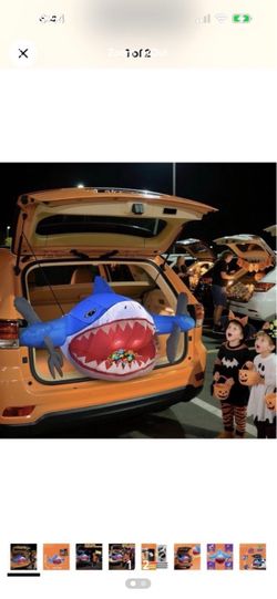 2025 Halloween Trunk or Treat Car Decorations, Shark-Themed Halloween