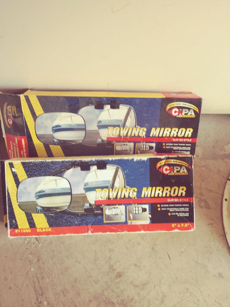 Cpa clip on towing mirrors in box still, will not ship