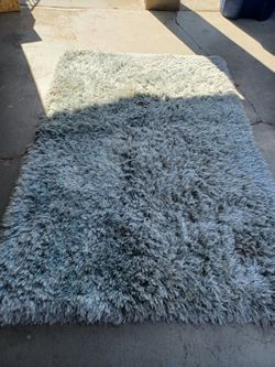 5'x7' Turquoise Shag Rug