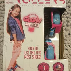 Kids Girls Roller Light-Up Heel Skates 
