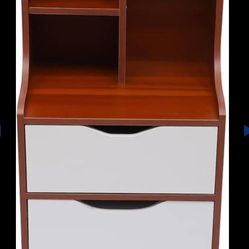 Modern Bedside Cabinet Nightstand Table with 3 Drawers~NEW~ Brown