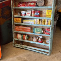 Antique Cabinet With Goodies