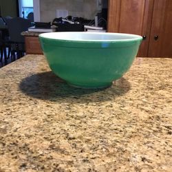 Green Pyrex Bowl Primary Colors Collection