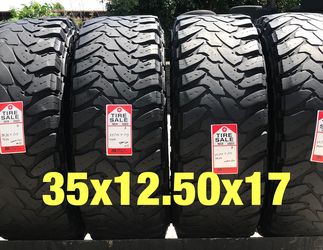 4 used tires 35x12.50x17 Toyo MT (B)