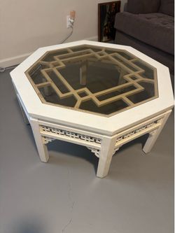 Vintage Chinoiserie Fretwork Coffee Table