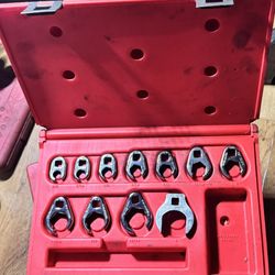 MATCO  TOOLS  SRBCFN11C  11 Piece Sae 3/8” Drive Flare Nut Crowfoot Set 3/8” to 1”