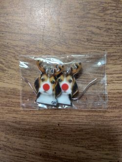 Christmas Dog Earrings