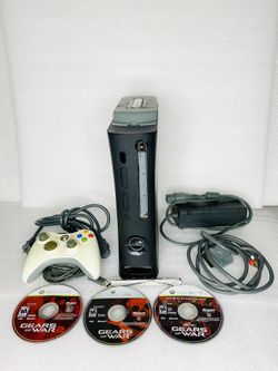 Microsoft Xbox 360 Elite 60GB System, Wired Controller With Gears Of War 1 & 2 