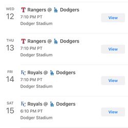 Dodgers Tickets - $60 Each 