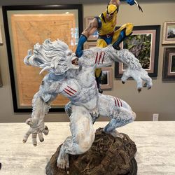 Wolverine Vs Wendigo Custom 1/4 Scale Statue Not Sideshow Xm Iron Studios Fanart Logan Hulk 