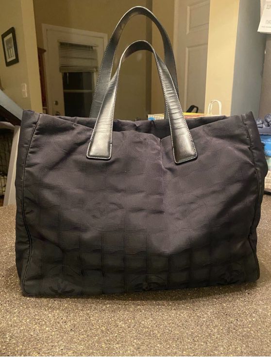 Chanel Travel Line Tote Bag (Black)  