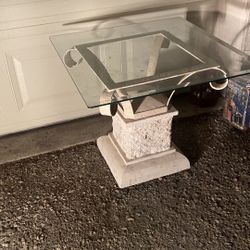 Unique, glass table - top coffee table, center table, end table, side table for limited spaces