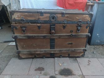 Antique footlocker